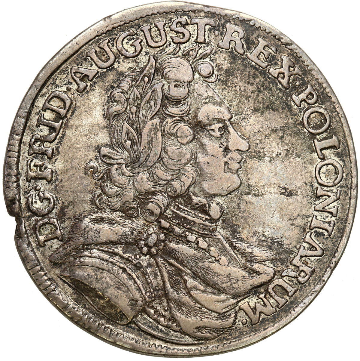 August II Mocny. 2/3 talara (gulden) 1701, Drezno